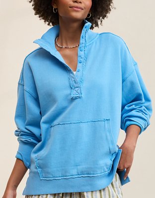 Aerie Vintage Popover Polo Sweatshirt