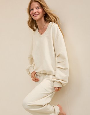 Aerie Jet Setter V Neck Sweatshirt