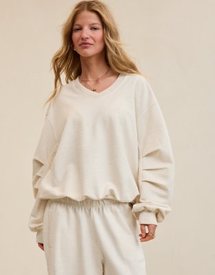 Aerie Jet Setter V Neck Sweatshirt