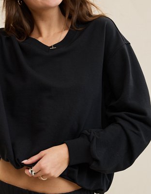 Aerie Jet Setter V Neck Sweatshirt