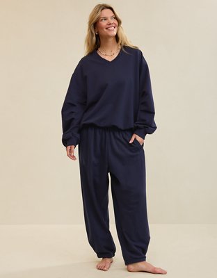 Aerie Jet Setter V Neck Sweatshirt