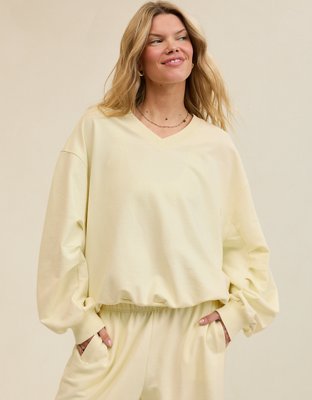 Aerie Jet Setter V Neck Sweatshirt