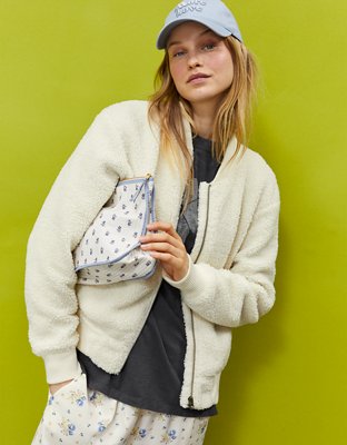 Aerie x Emily + Meritt Cozy Bomber Jacket | Aerie