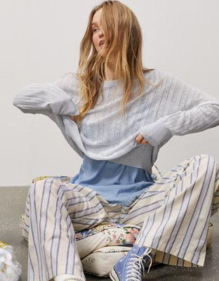 Aerie x Emily + Meritt Pointelle Sweater