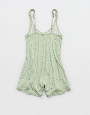 Aerie Real Soft Ruffle Romper