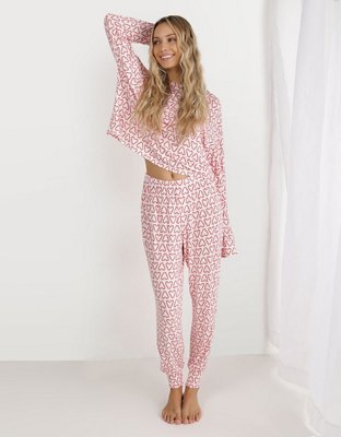 Aerie Conjunto de Pijama de Tejido de Punto