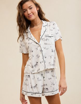 Aerie Real Soft® Disney Piping PJ Set