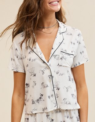 Aerie Real Soft® Disney Piping PJ Set