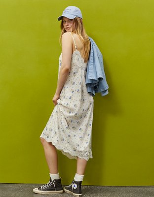 Aerie x Emily + Meritt Satin Slip Dress