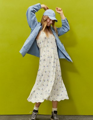 Aerie x Emily + Meritt Satin Slip Dress