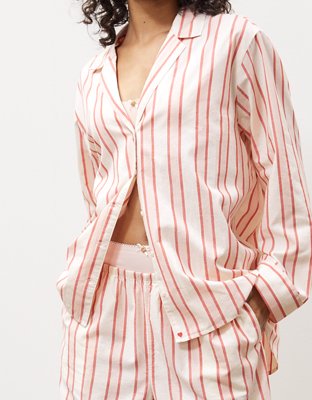 Aerie x Emily + Meritt Cotton Club Stripe Long Sleeve Top