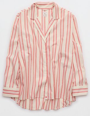 Aerie x Emily + Meritt Cotton Club Stripe Long Sleeve Top