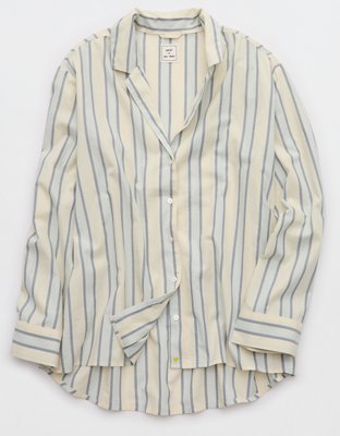 Aerie x Emily + Meritt Cotton Club Stripe Long Sleeve Top