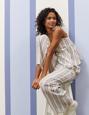Aerie x Emily + Meritt Cotton Club Stripe Cami