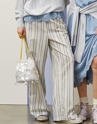 Aerie x Emily + Meritt Cotton Club Stripe Pant