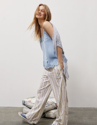 Aerie x Emily + Meritt Cotton Club Stripe Pant