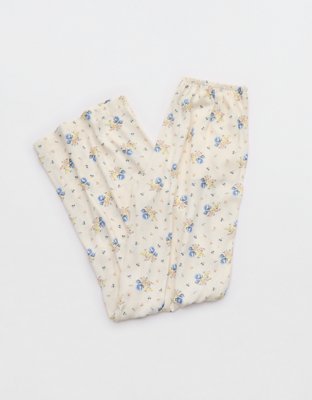 Aerie x Emily + Meritt Satin Floral Print Pant