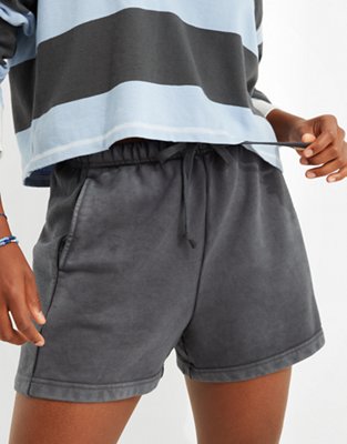 high waisted fleece shorts