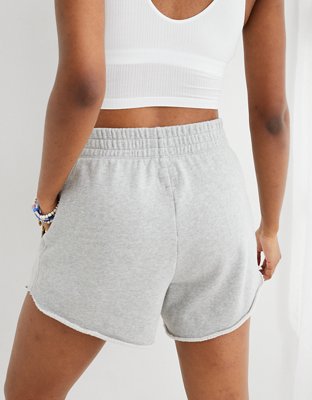 high waisted fleece shorts