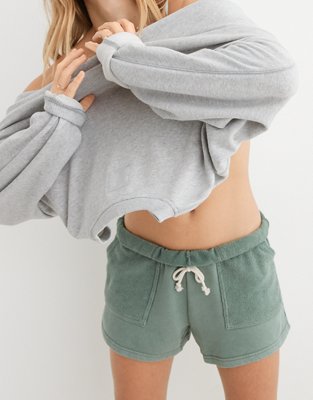 Aerie On-A-Roll Fleece High Waisted Short