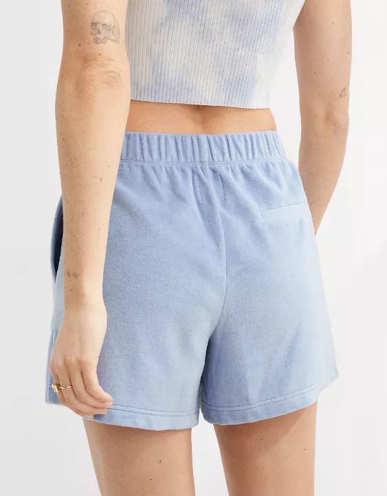 Aerie REAL Obsessed Velour High Waisted Short