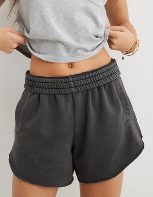 Grey high waisted shorts online