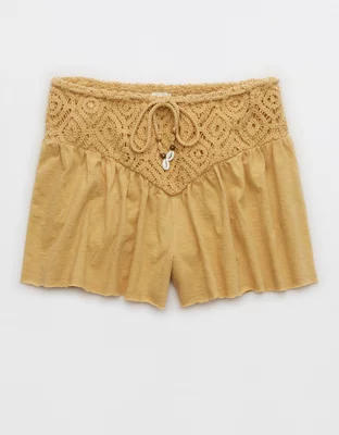 Aerie Flirty Crochet Short