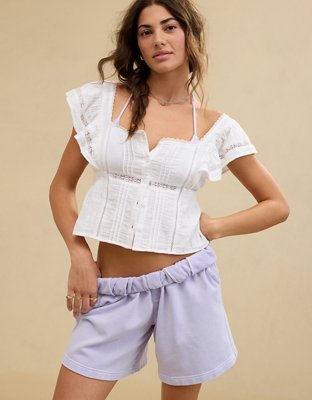 Aerie Long Fleece Short