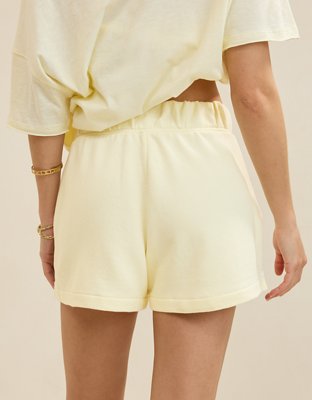 Женские шорты Aerie Go-To Fleece, цвет: Жёлтый — фото 2