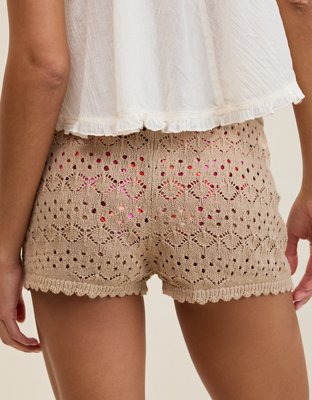 Aerie Open-Knit Hot Short