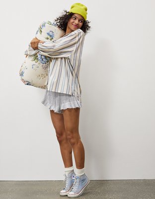 Aerie x Emily + Meritt Pointelle Sweater Short | Aerie