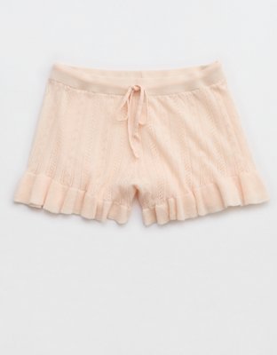Женский свитер Aerie x Emily + Meritt Pointelle Sweater Short, цвет: Светлый пудровый — фото 3