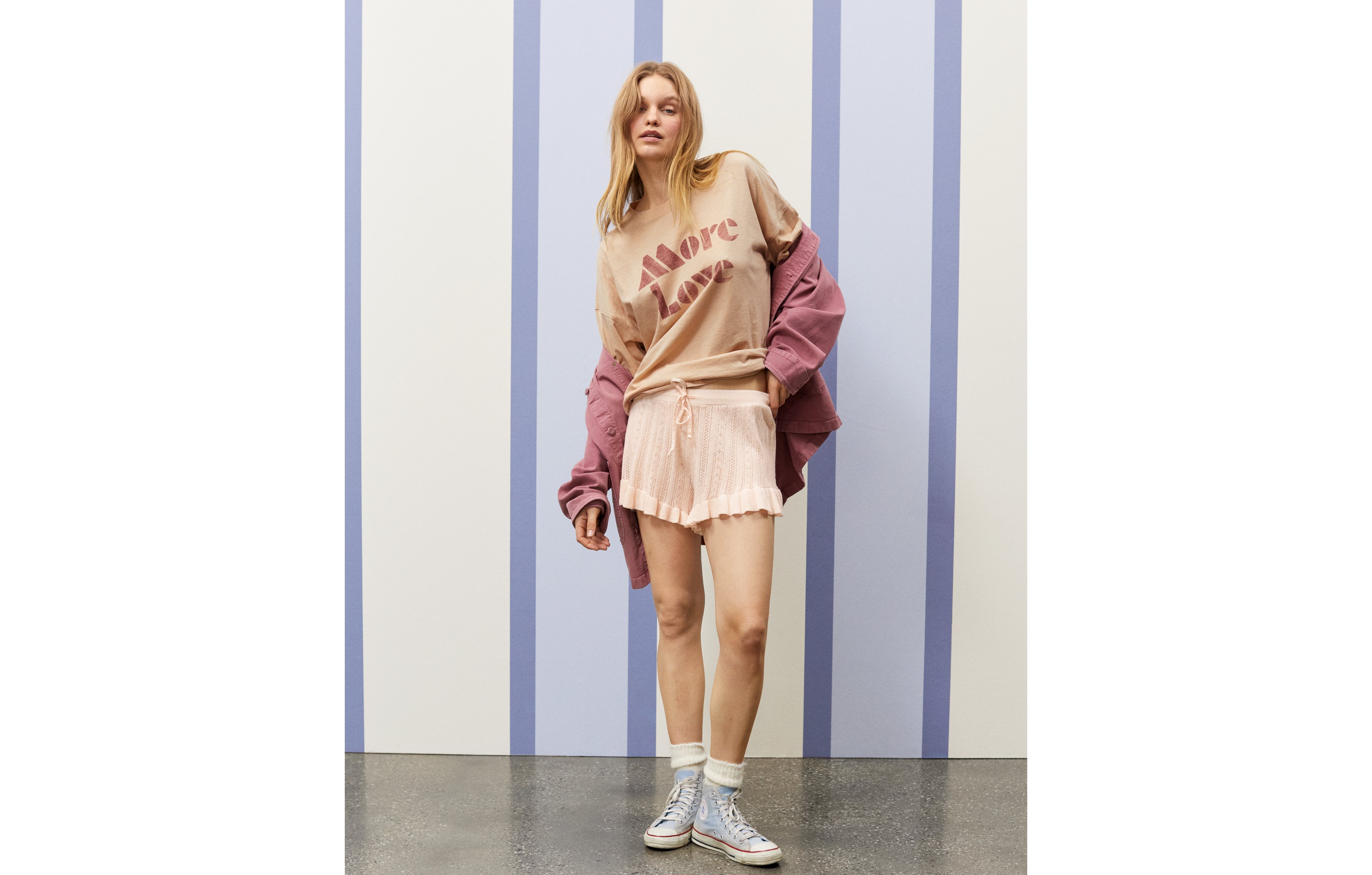 Aerie x Emily + Meritt Pointelle Sweater Short