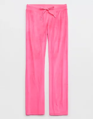 Aerie Dreamy Velour Low Rise Pant