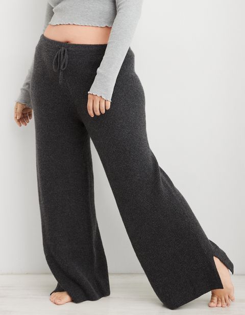 Женские брюки Aerie CozyUp Waffle Skater Pant