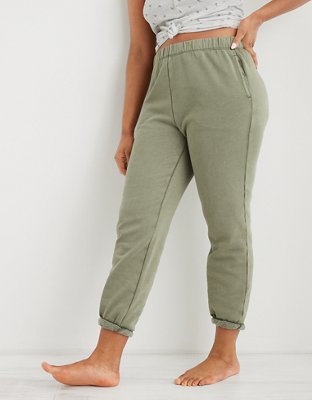 high waisted fleece joggers