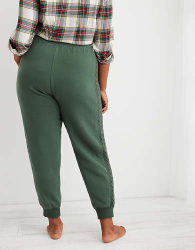 Aerie Everyday Cozy Cable Deets High Waisted Jogger