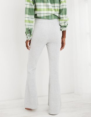 Aerie Groove-On Velour High Waisted Flare Pant