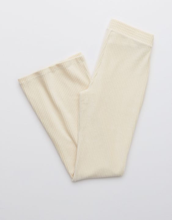 Aerie Groove-On Velour High Waisted Flare Pant