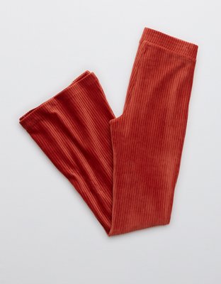 Aerie Groove-On Velour High Waisted Flare Pant