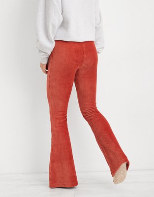 Aerie Groove-On Velour High Waisted Flare Pant