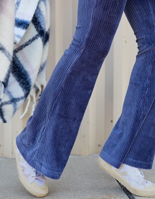 Aerie Groove-On Velour High Waisted Flare Pant