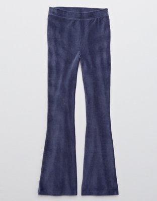 Aerie Groove-On Velour High Waisted Flare Pant