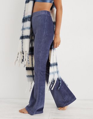 Aerie Groove-On Velour High Waisted Flare Pant