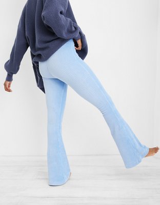 Aerie Groove-On Velour High Waisted Flare Pant