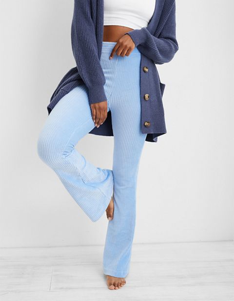 Женские брюки Aerie Groove-On Velour High Waisted Flare Pant