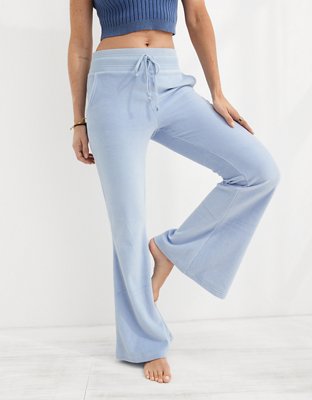 Aerie Groove-On Velour High Waisted Flare Pant