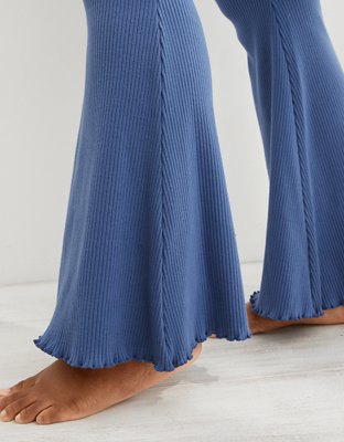 aerie ribbed flare pants