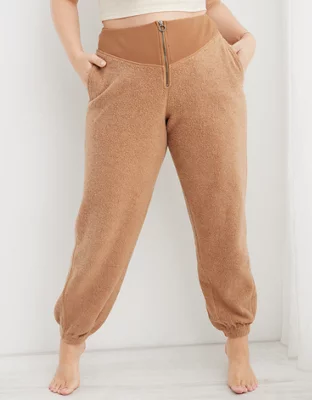 Aerie Sherpa Fleece Corset Jogger