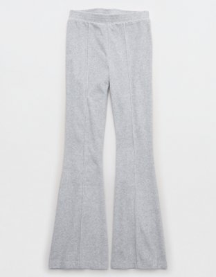 Aerie Groove-On Rib Velour Flare Pant